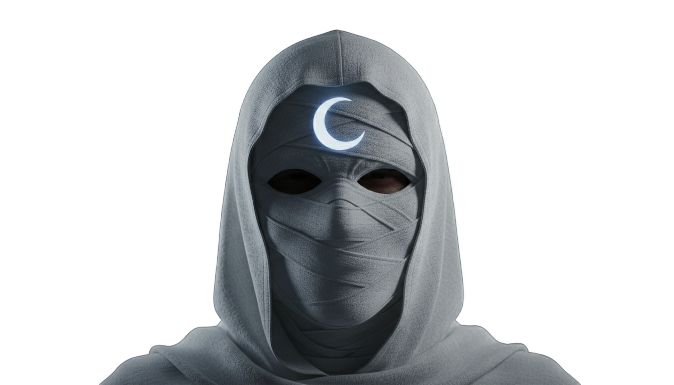 moon knight face png PNG transparent background