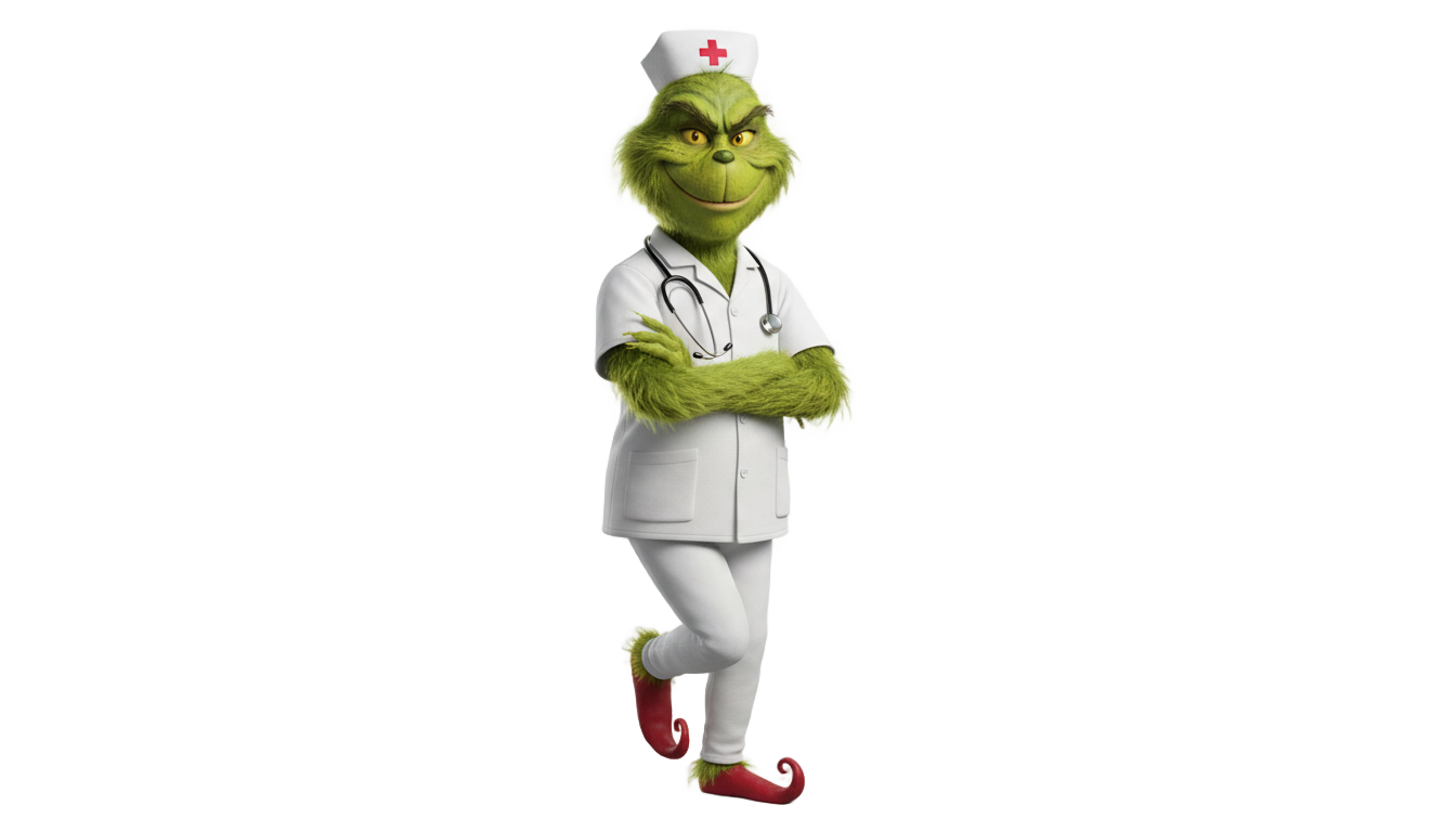 grinch nurse png PNG transparent background