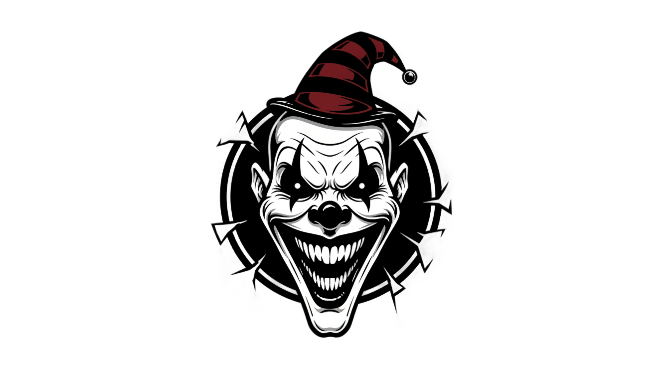 art the clown logo png PNG transparent background