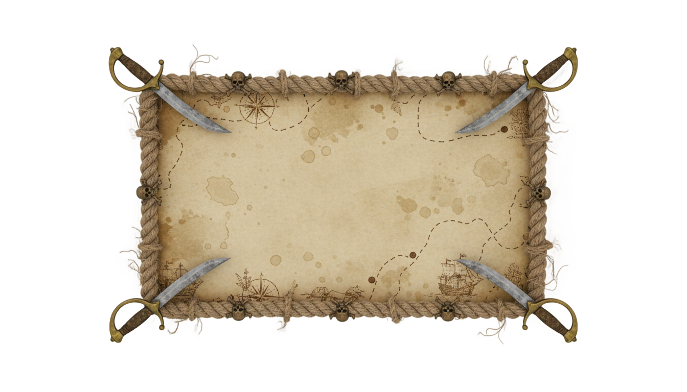 pirate border png PNG transparent background
