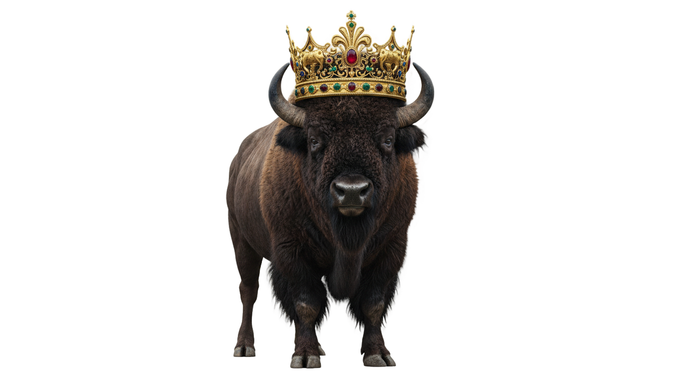 buffalo king png PNG transparent background