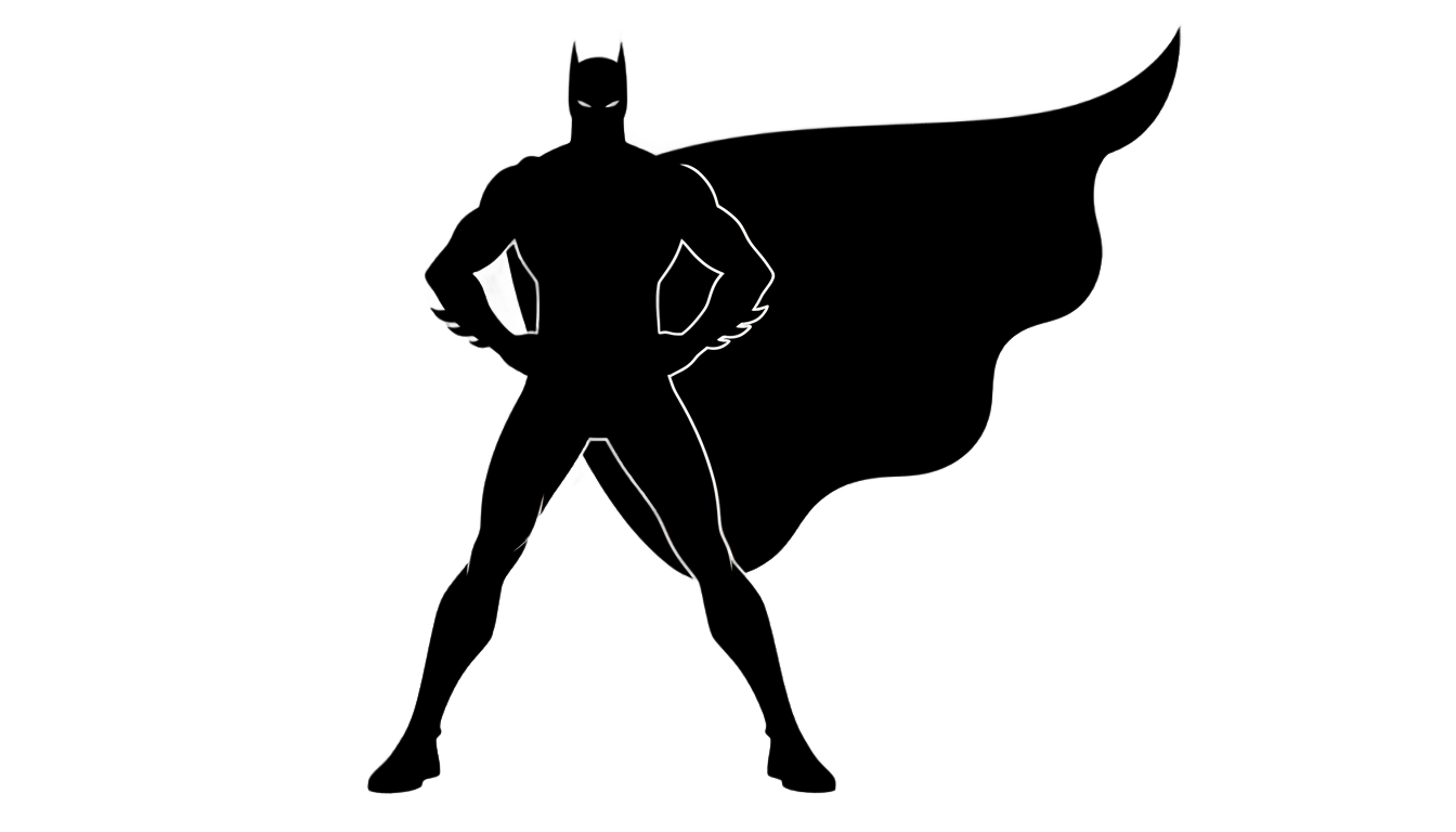 superhero shadow png PNG transparent background
