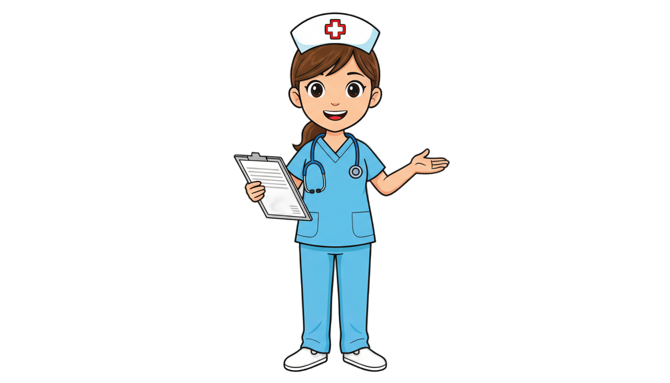 cute nurse clipart png PNG transparent background