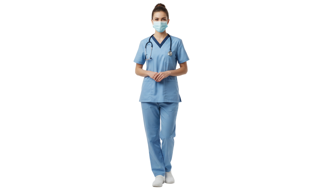 nurse with mask png PNG transparent background
