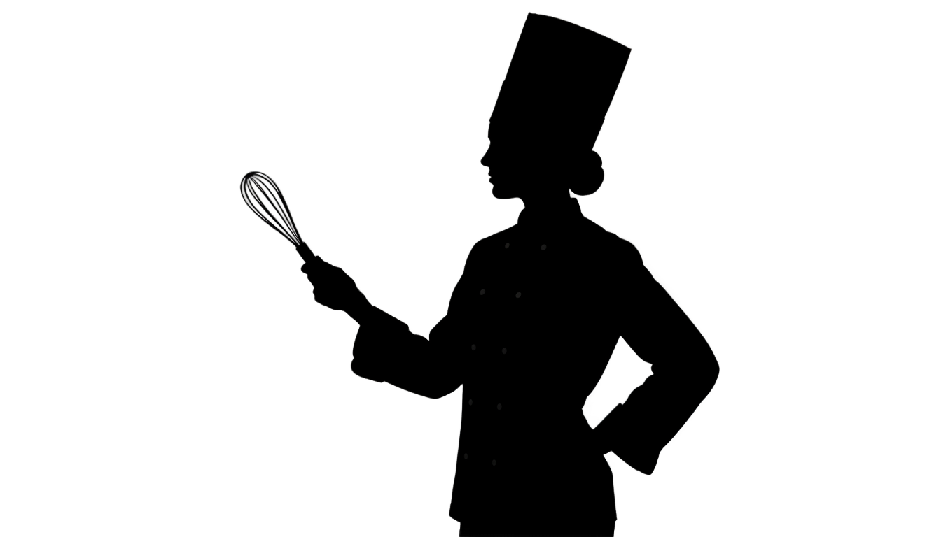 female chef silhouette png PNG transparent background