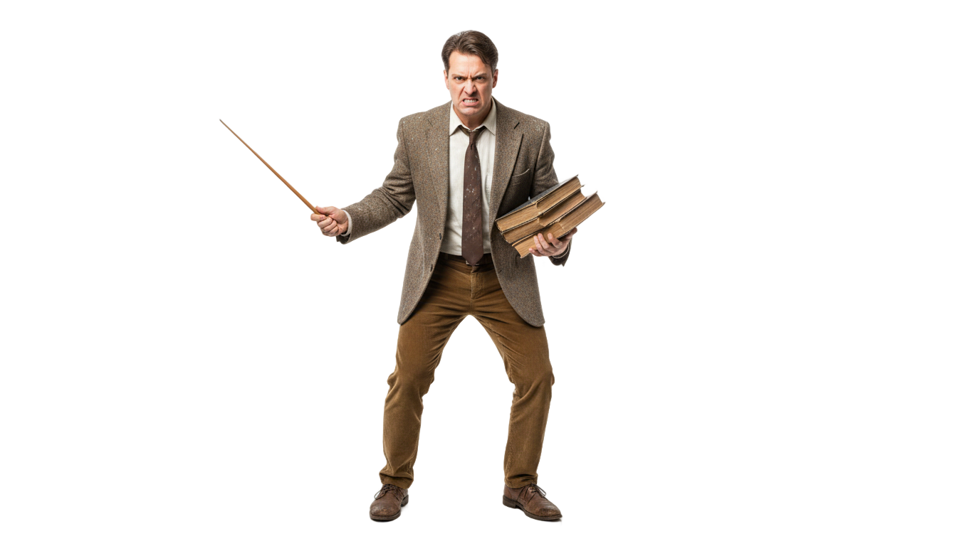 mad teacher png PNG transparent background