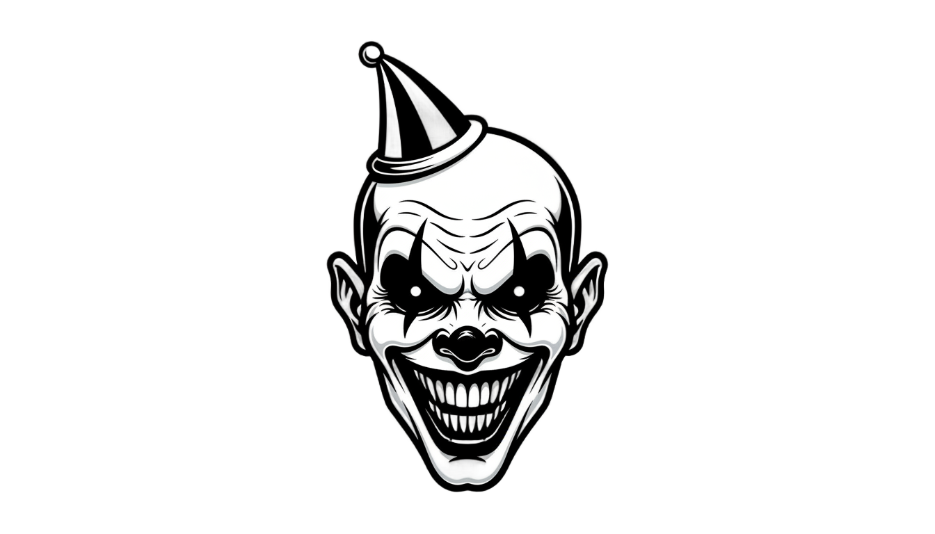 art the clown logo png PNG transparent background