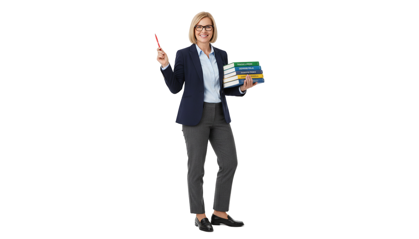 english teacher png PNG transparent background