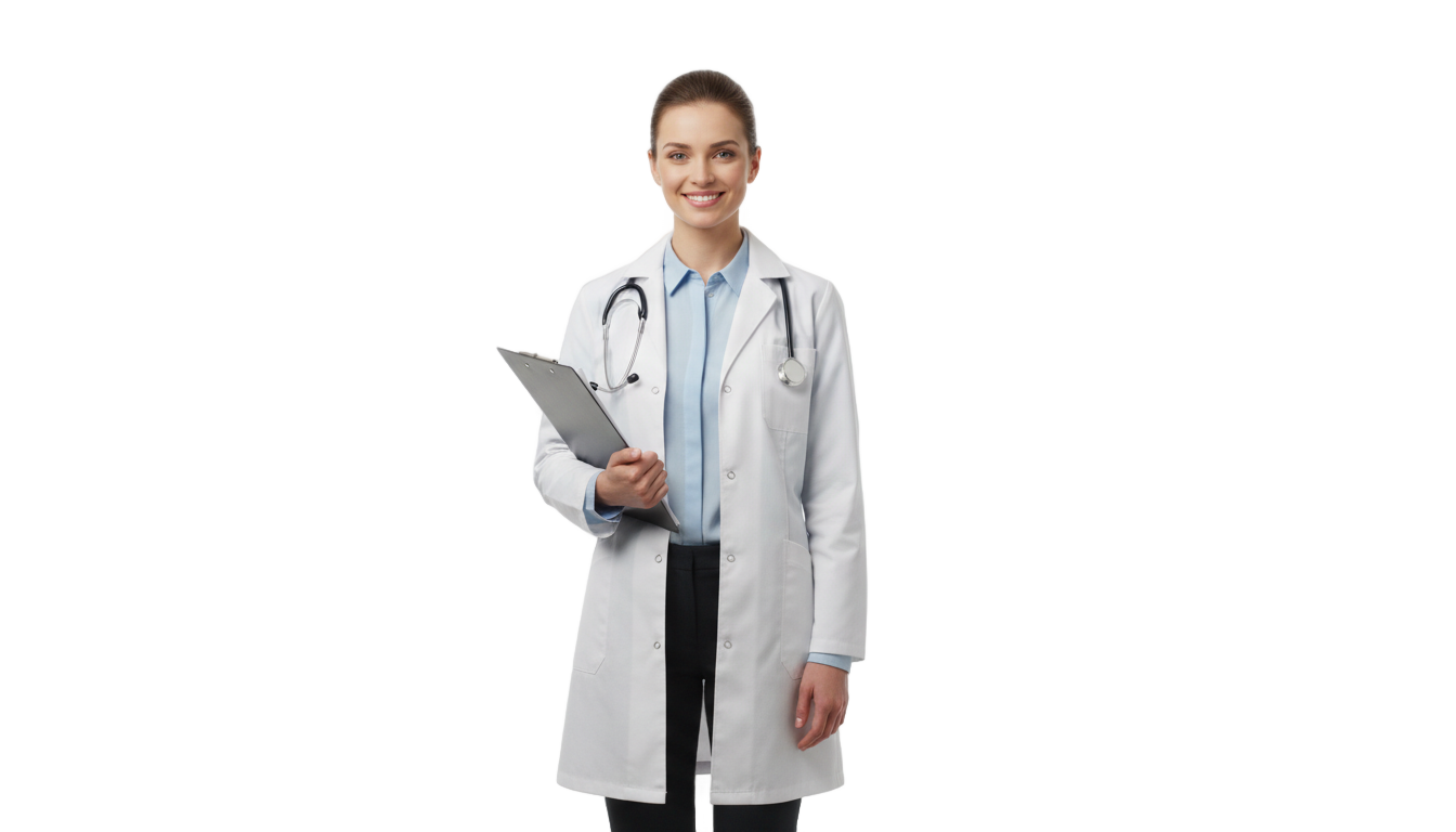 female doctor cartoon png PNG transparent background