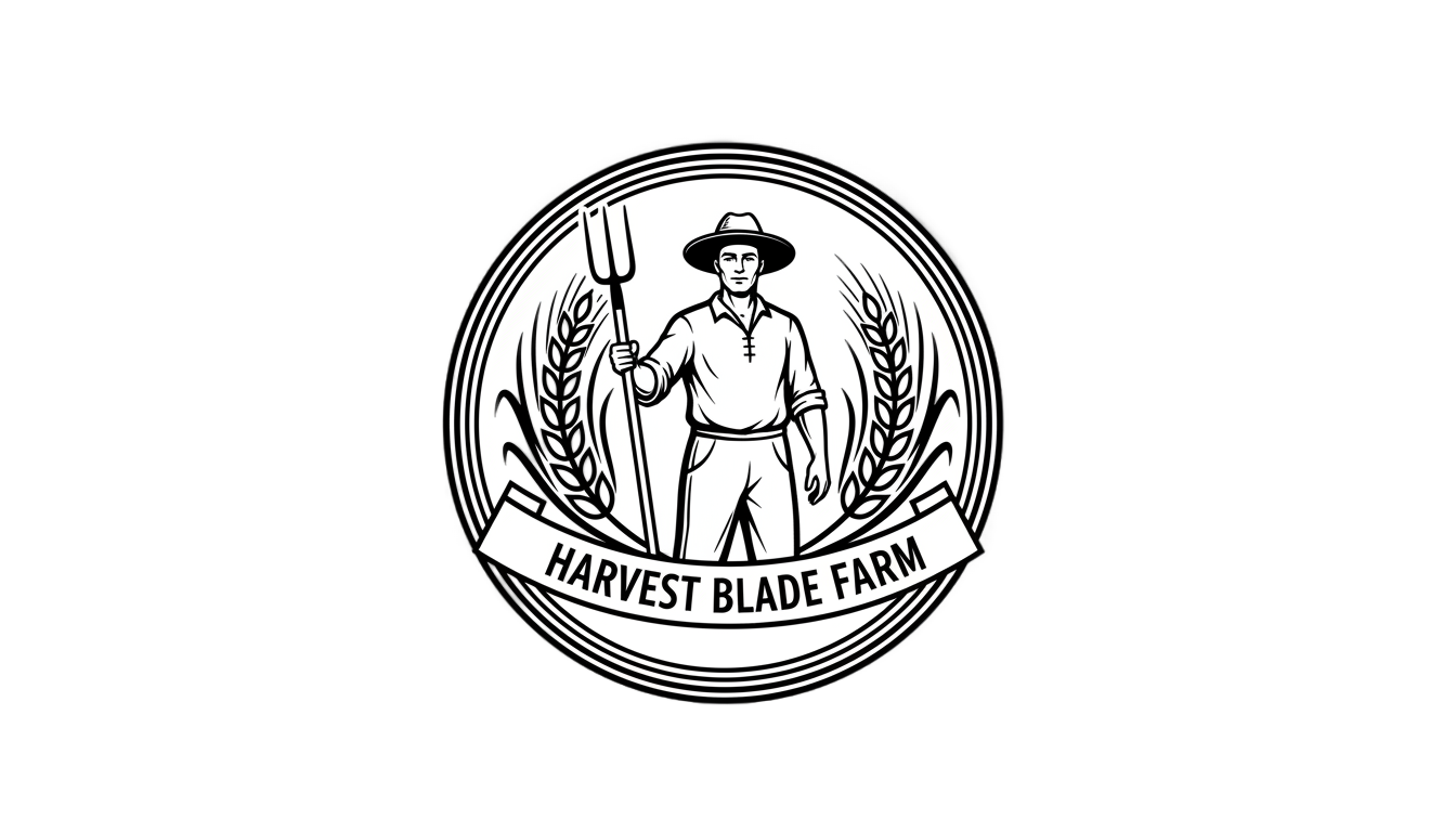 farmer logo png black and white PNG transparent background