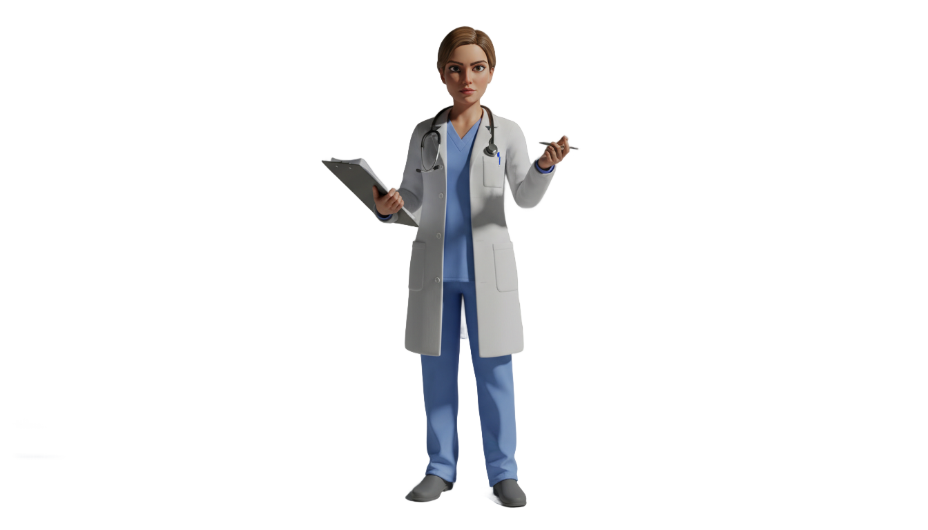 3d doctor png PNG transparent background