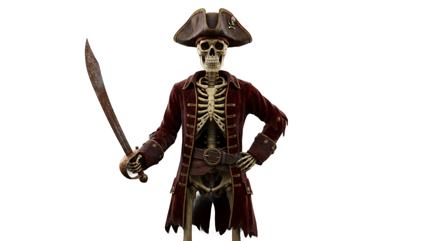 skeleton pirate png PNG transparent background