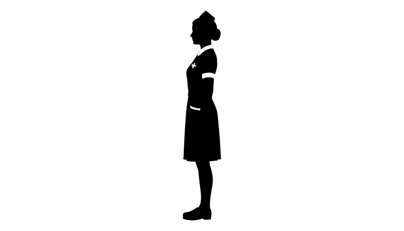 nurse silhouette png PNG transparent background