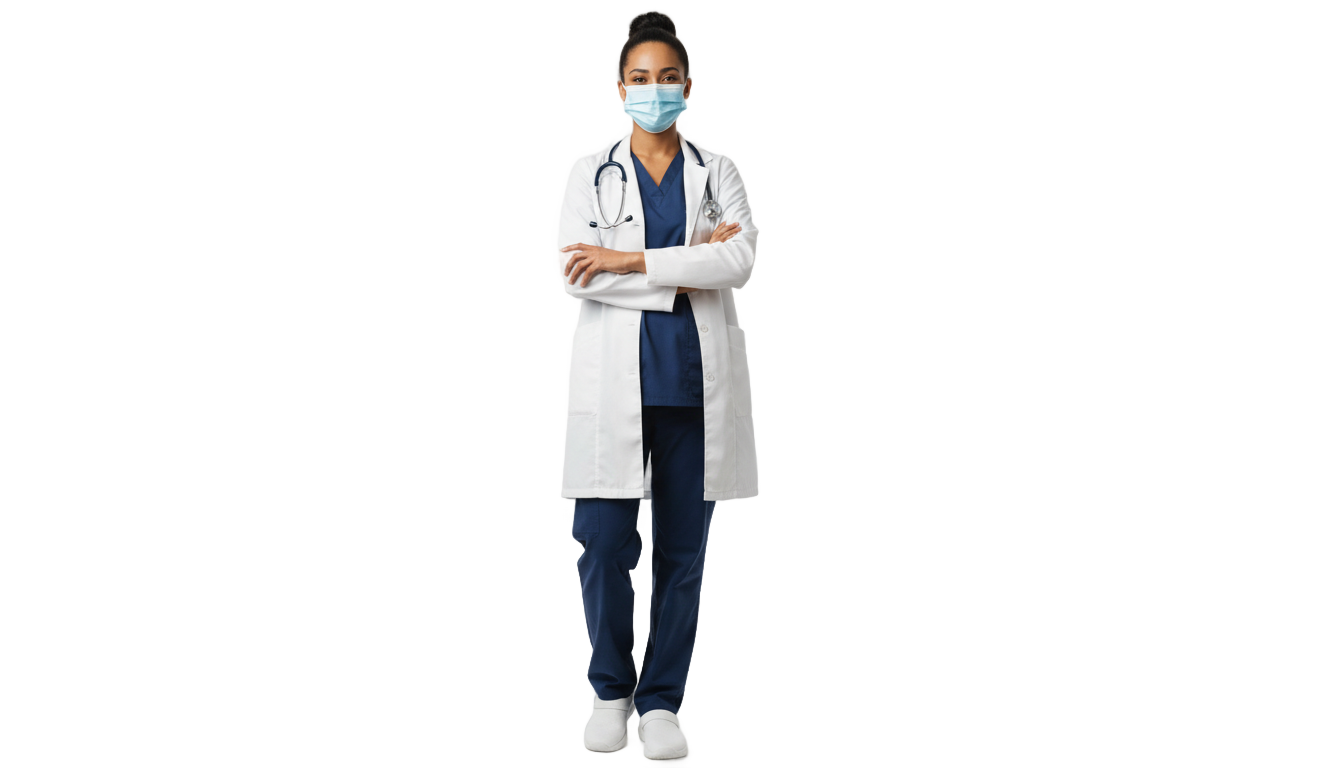 nurse with mask png PNG transparent background