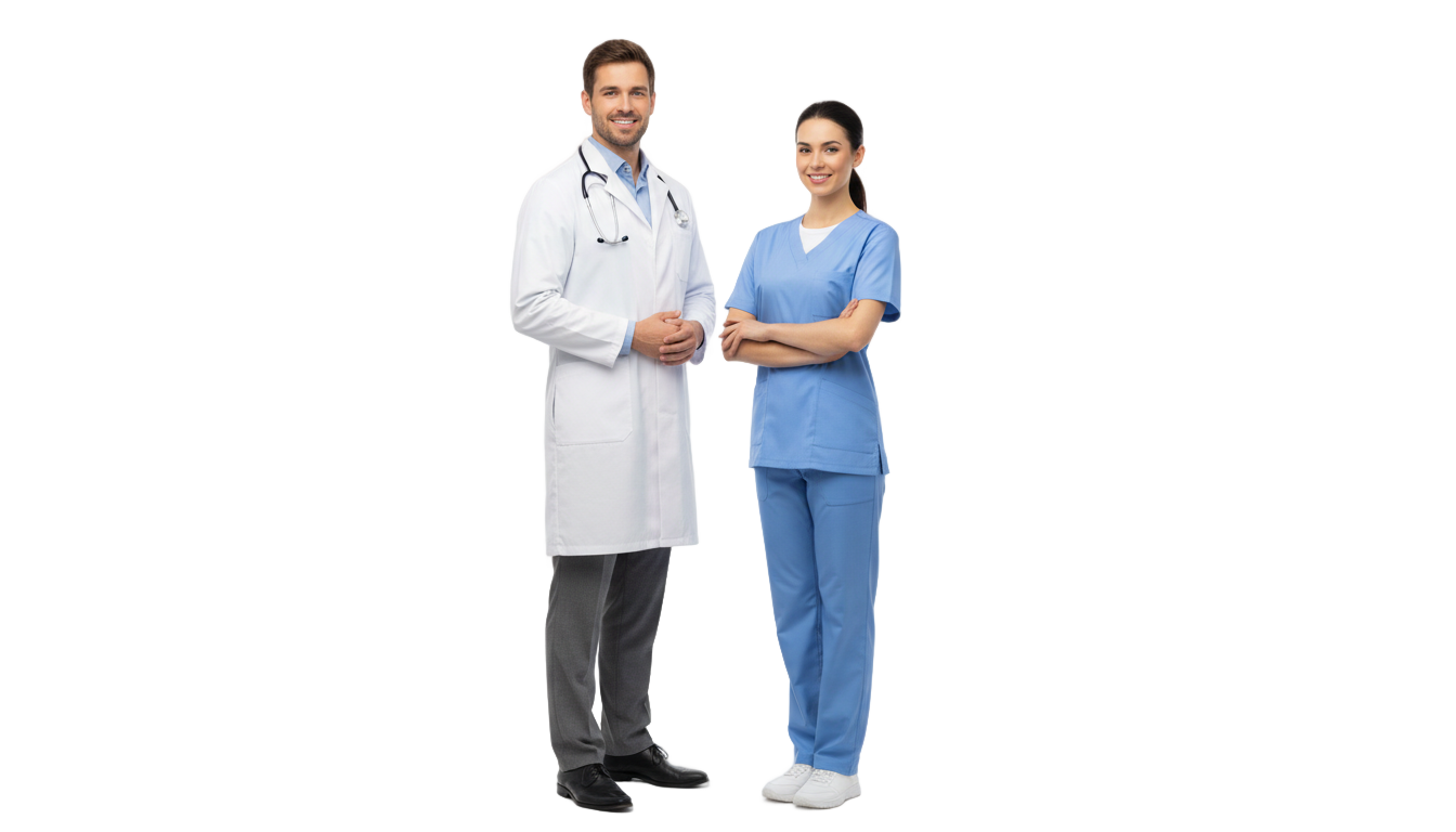 doctor and nurse png PNG transparent background
