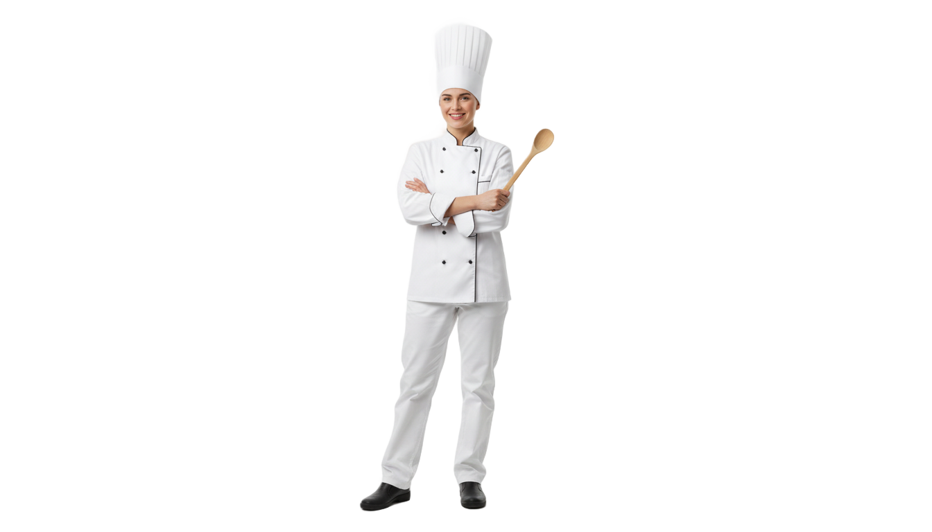 women chef png PNG transparent background