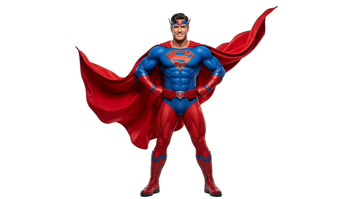 superhero cartoon png PNG transparent background