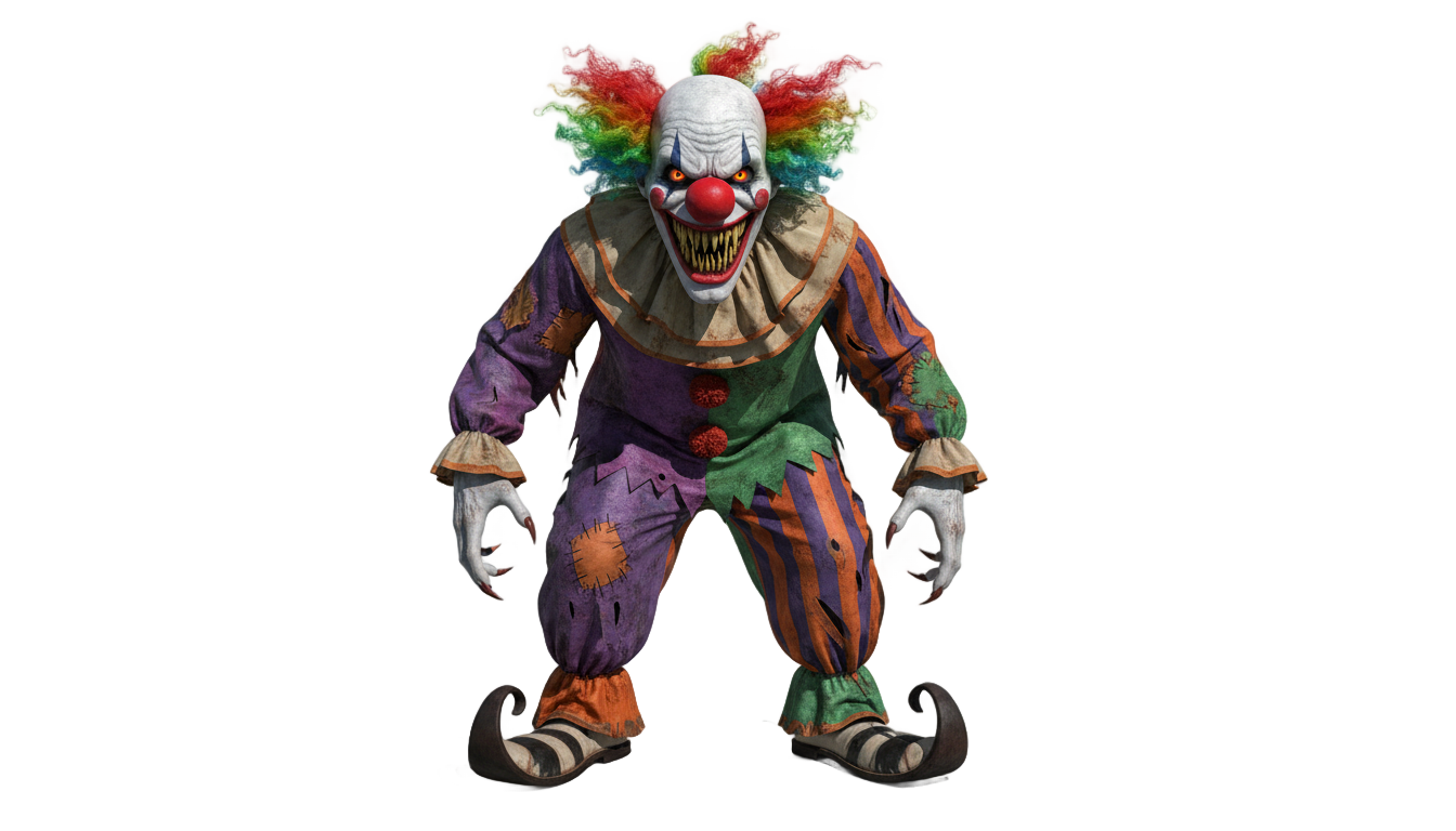 scary clown png PNG transparent background