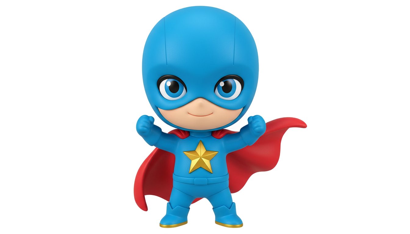 chibi superhero png PNG transparent background