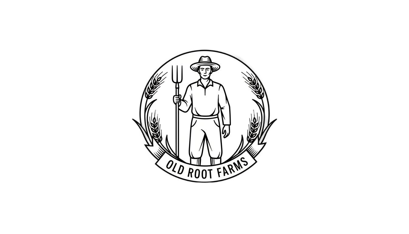 farmer logo png black and white PNG transparent background