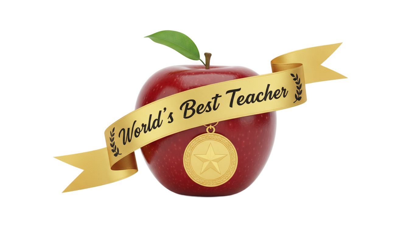 world's best teacher png PNG transparent background