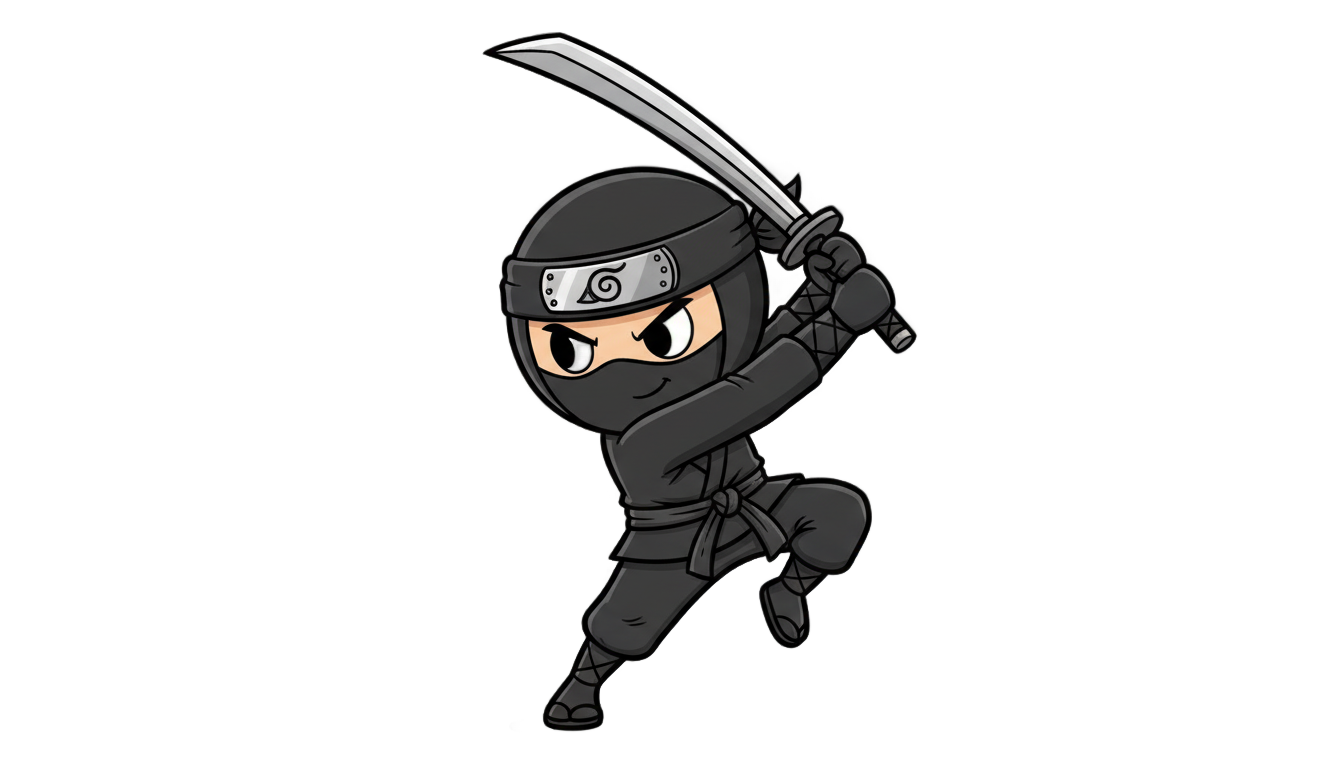 ninja cartoon png PNG transparent background