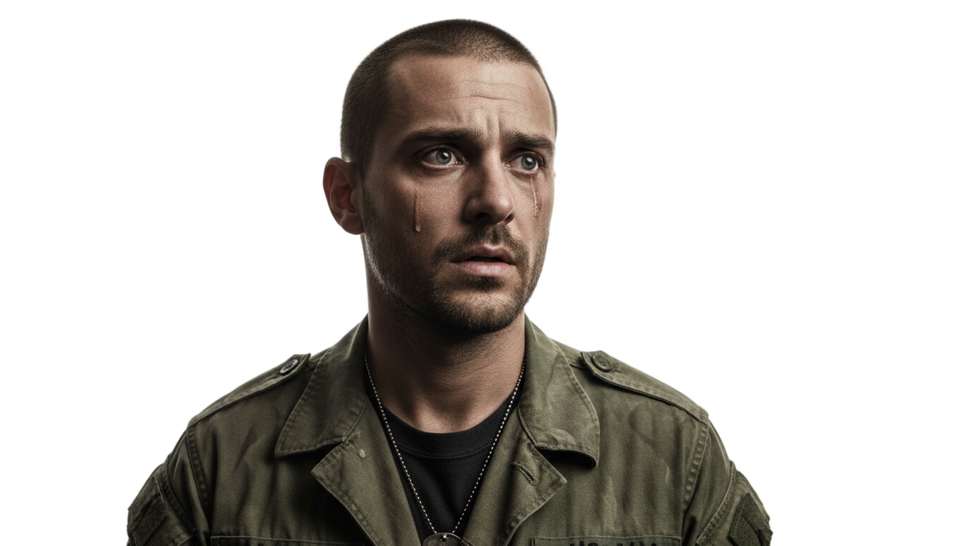 ptsd soldier meme png PNG transparent background