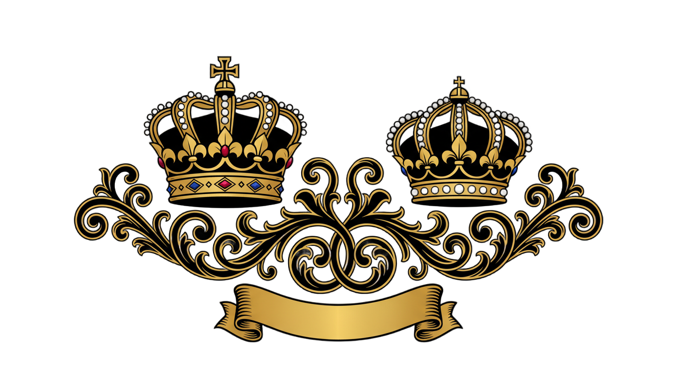couple king queen logo png PNG transparent background