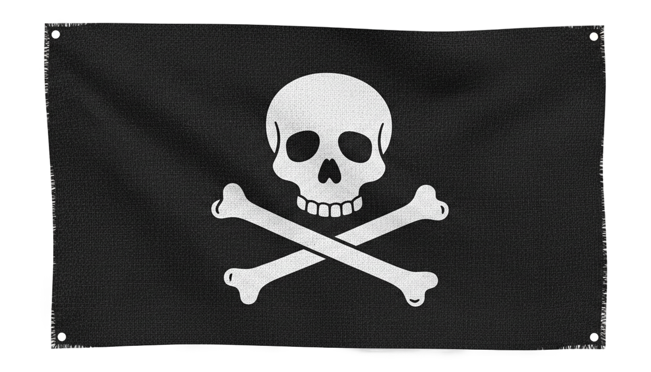 pirate flag emoji png PNG transparent background