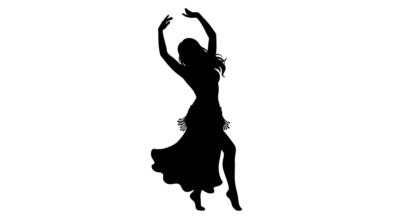 belly dancer silhouette png PNG transparent background