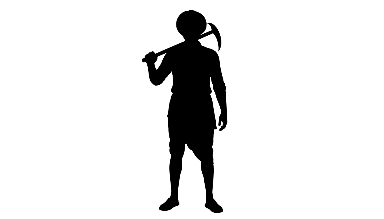 indian farmer silhouette png PNG transparent background