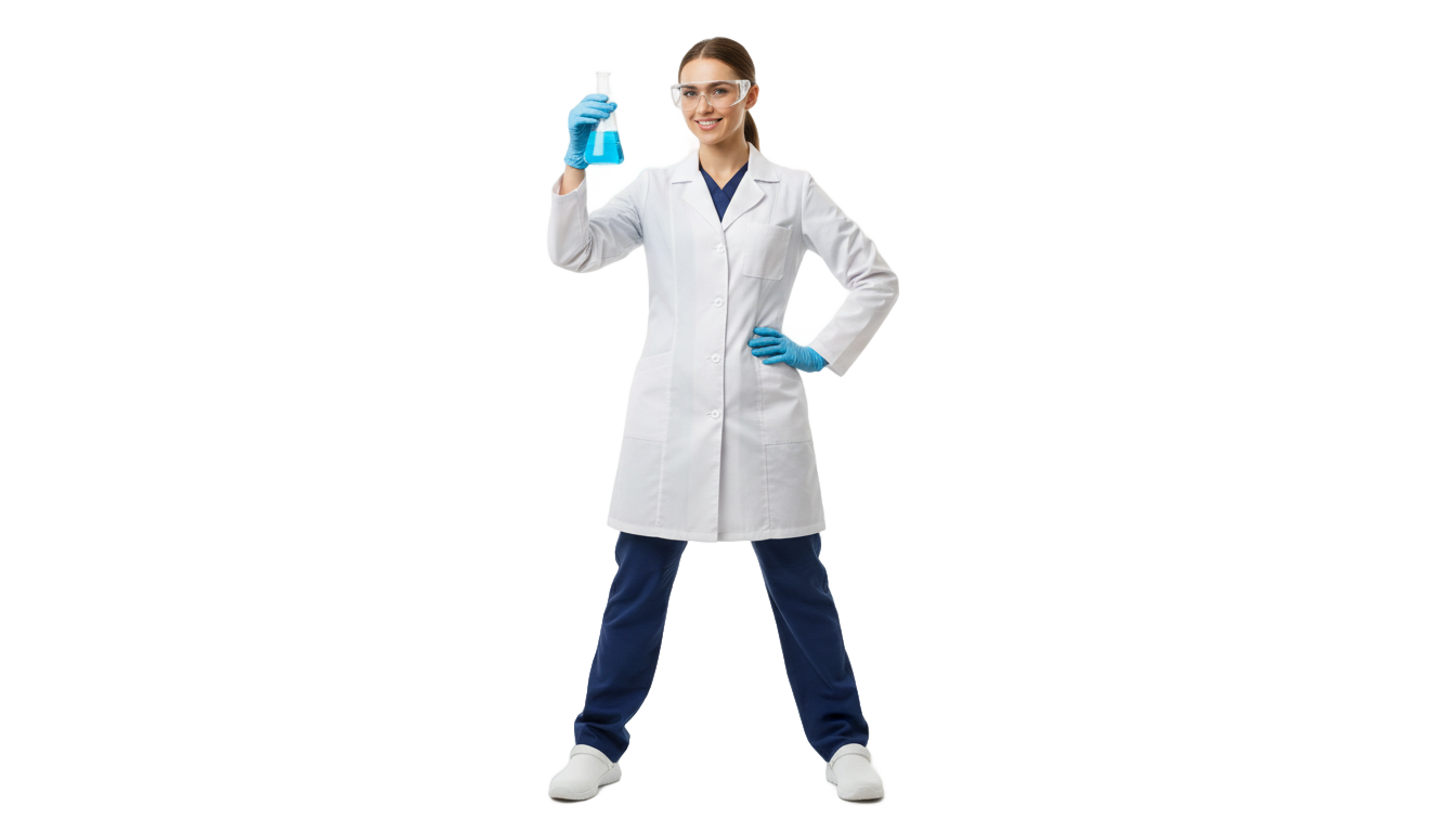 female scientist png PNG transparent background