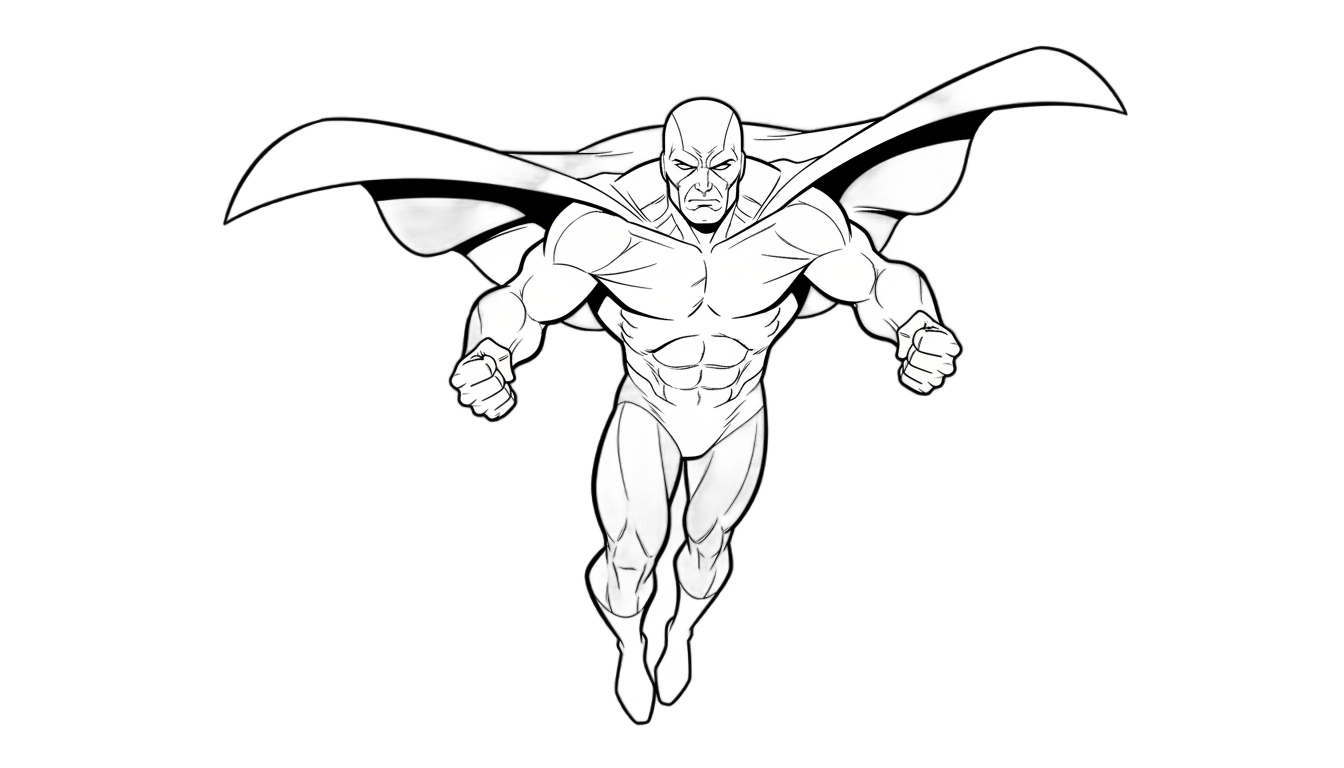 superhero png black and white PNG transparent background