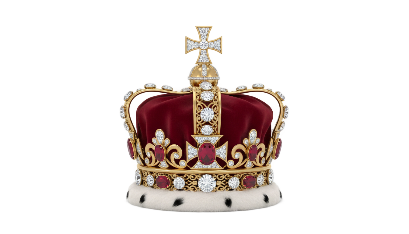 realistic king crown png PNG transparent background