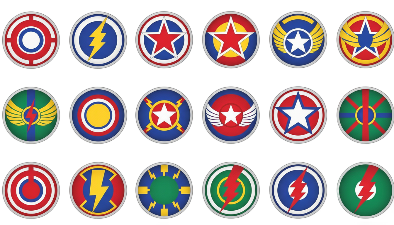 superhero symbols png PNG transparent background