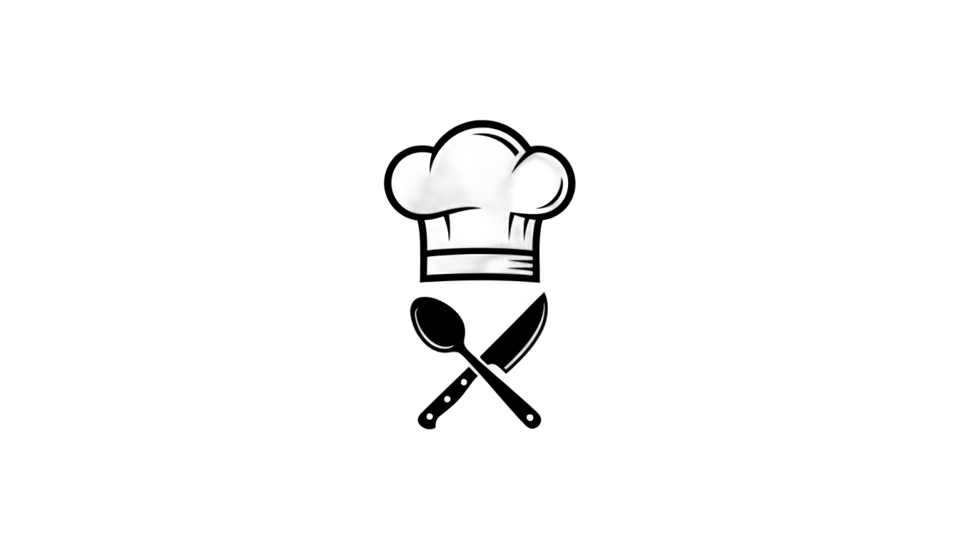 chef logo png black and white PNG transparent background