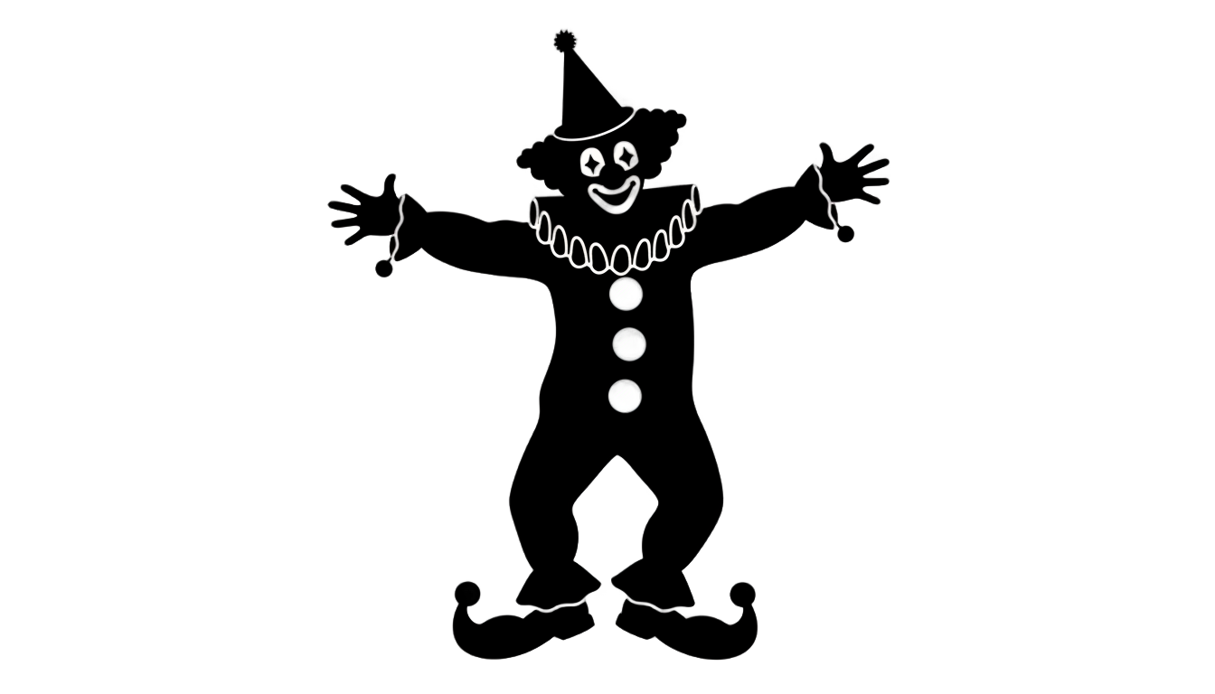 clown silhouette png PNG transparent background