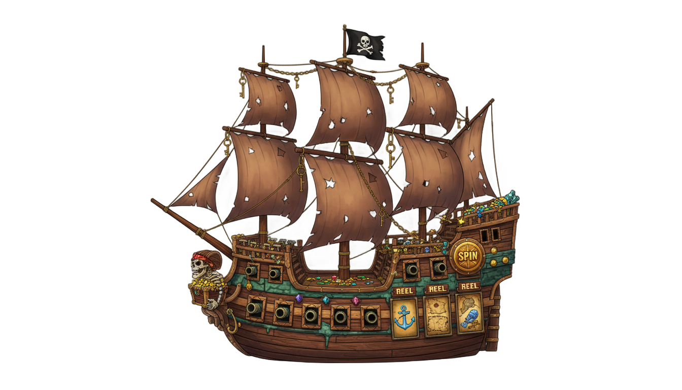 pirate ship slot png PNG transparent background