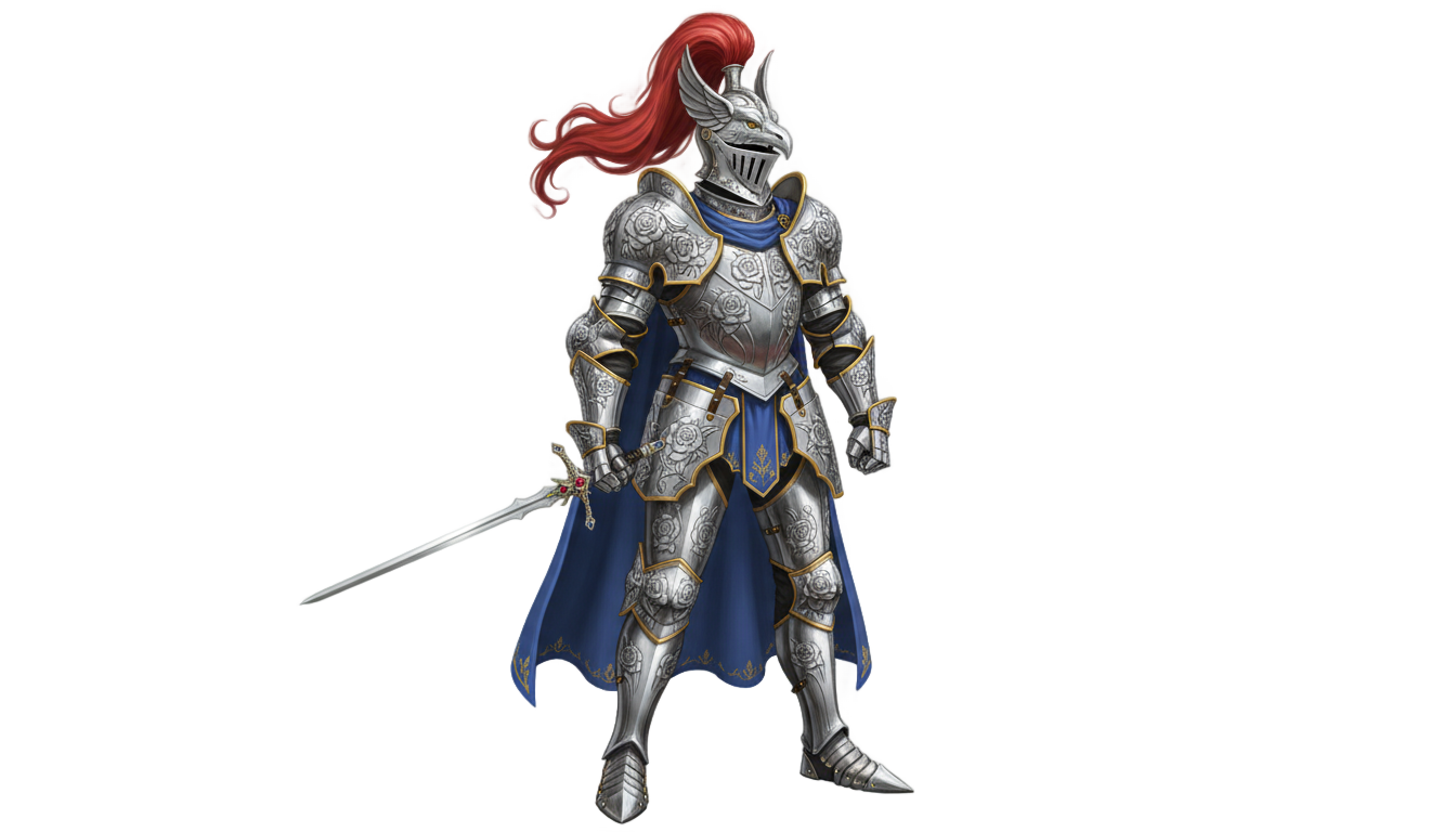 lancelot floral knight png PNG transparent background