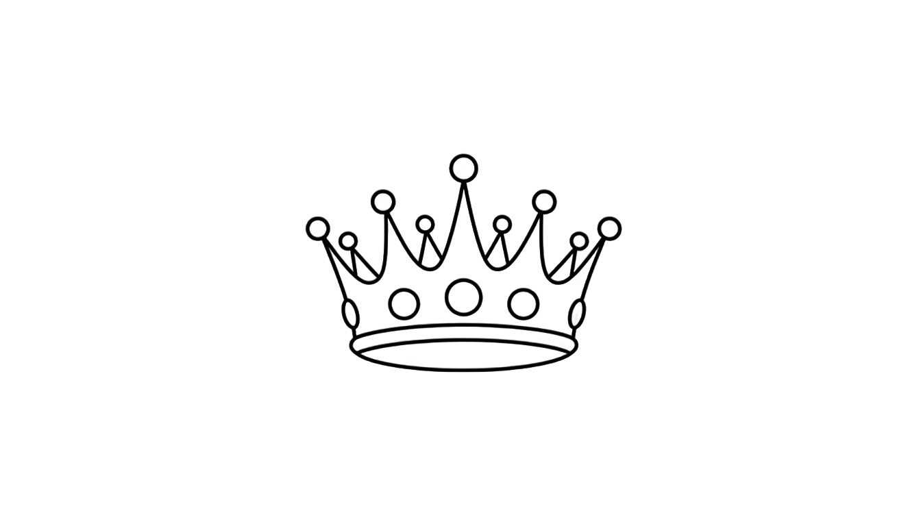 king crown outline png PNG transparent background