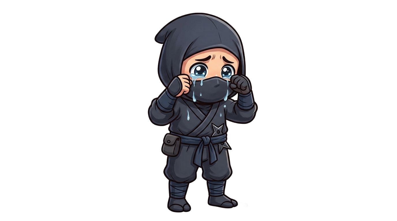 ninja crying png PNG transparent background