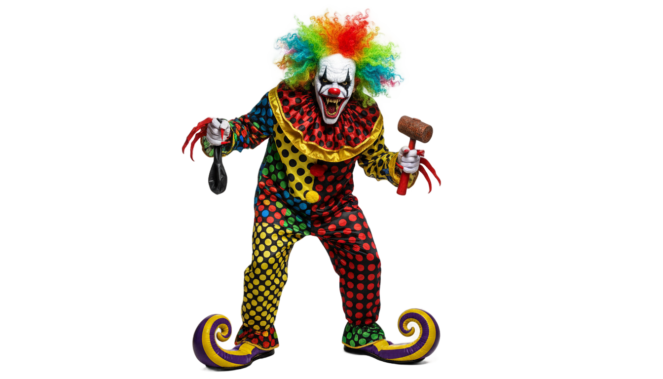 clown halloween png PNG transparent background