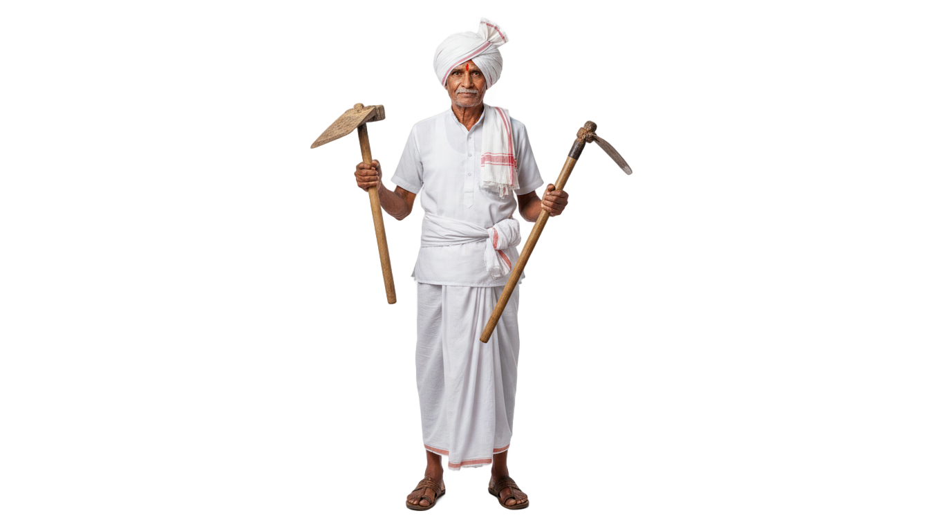 indian farmer vector png PNG transparent background