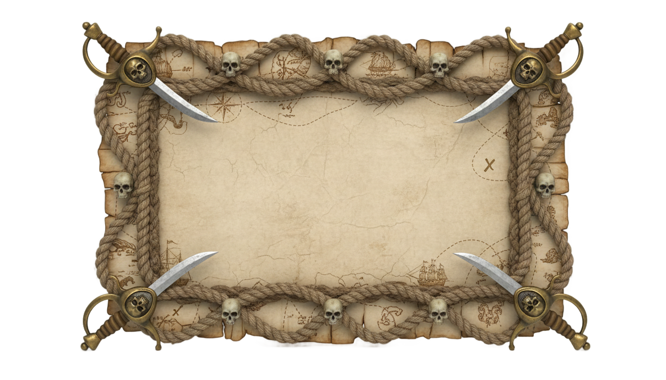 pirate border png PNG transparent background