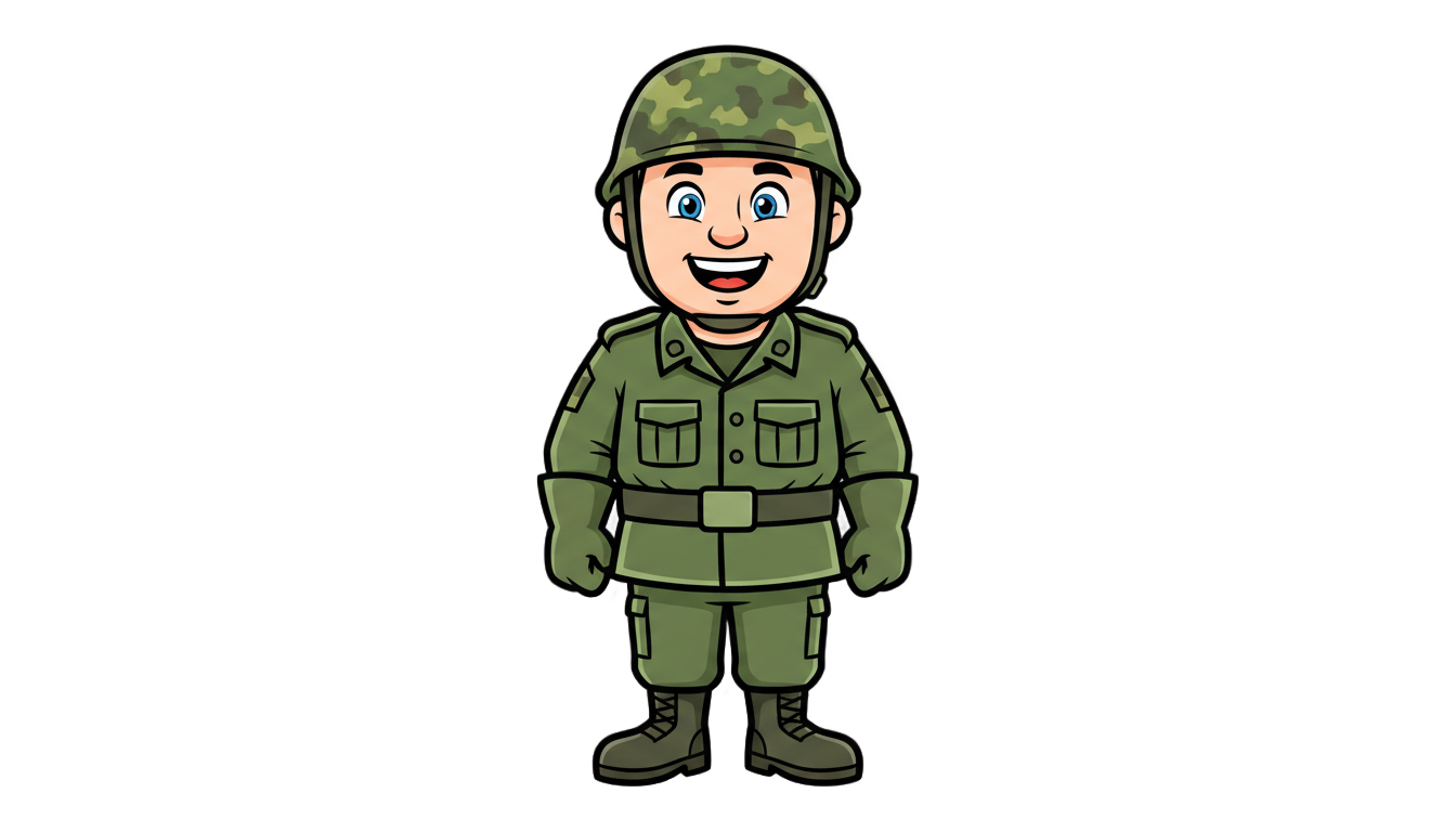 soldier png cartoon PNG transparent background