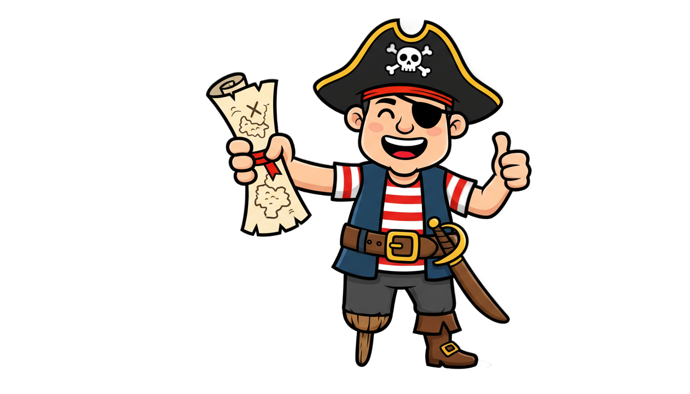 cartoon pirate png PNG transparent background