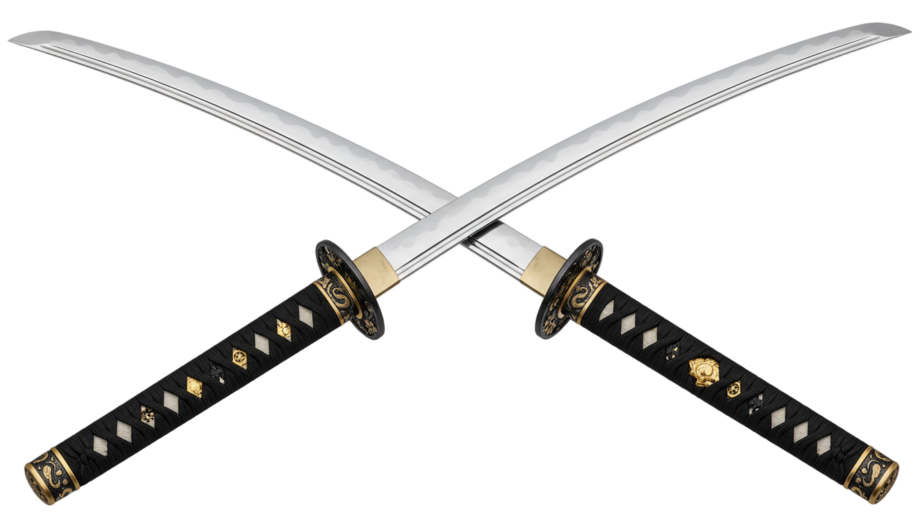 samurai swords png PNG transparent background