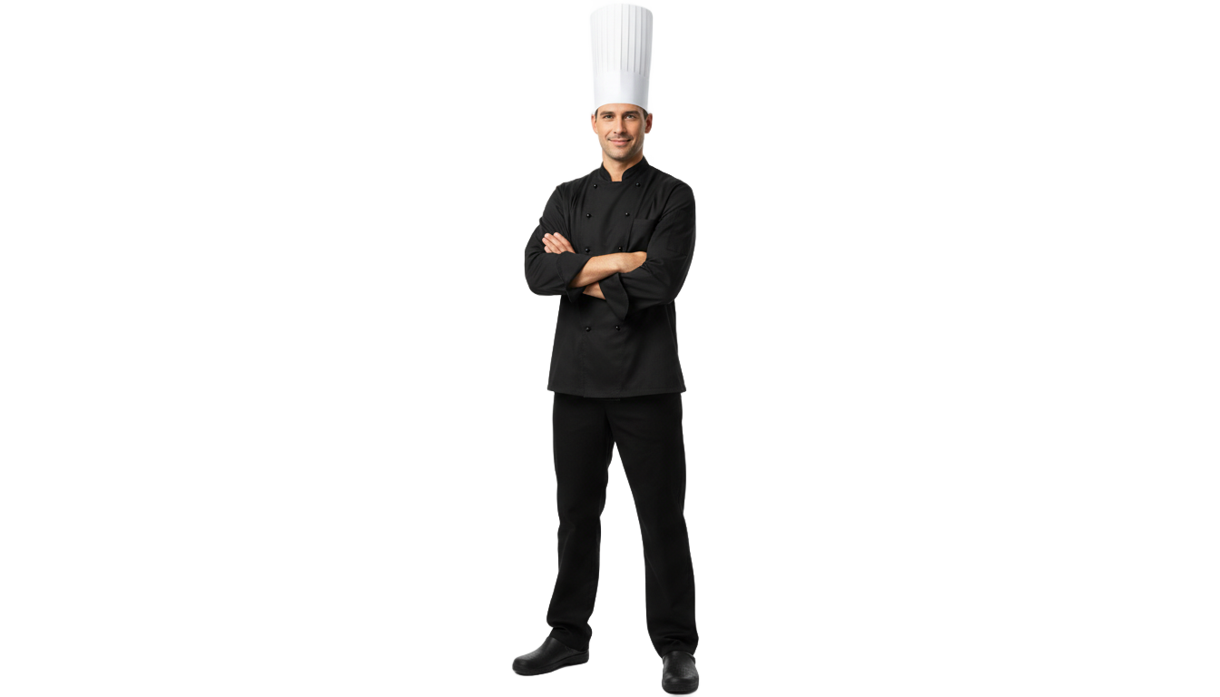 black chef png PNG transparent background