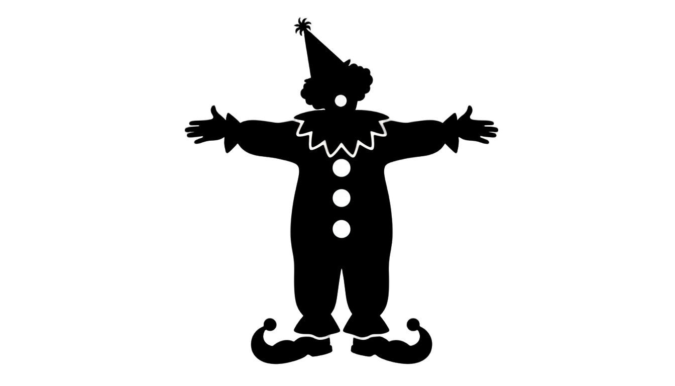 clown silhouette png PNG transparent background
