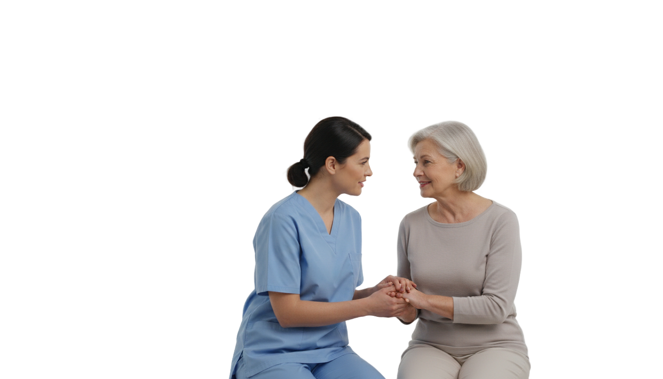 nurse and patient png PNG transparent background